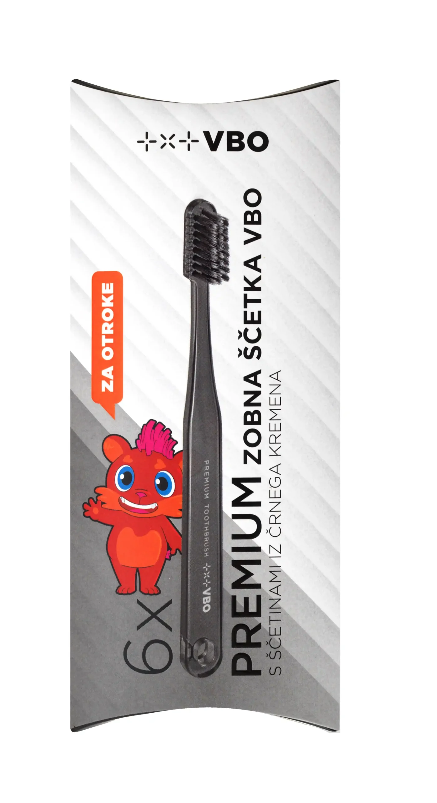 VBO Premium Toothbrush for Kids - Black, 6